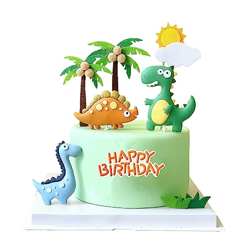 Dinosaurier-Kuchendekorationen, Dinosaurier-Kuchendekoration, Kuchendekoration, für Dinosaurier-Mottoparty, Kinderparty, Kuchendekoration, Dinosaurier, Babyparty, 10 Stück von ROHOME