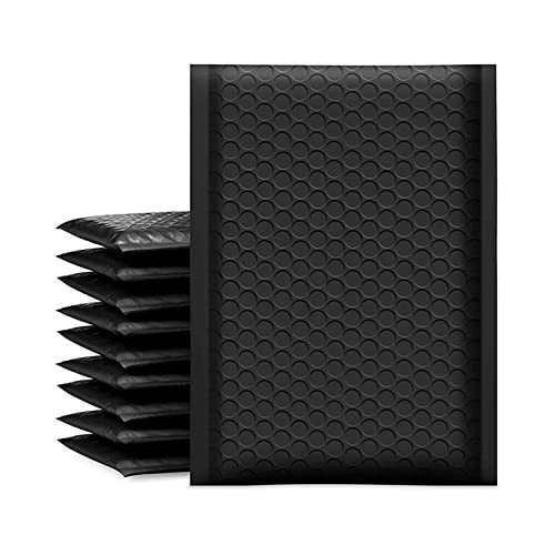 Versandtaschen, gepolsterte Umschläge, 10 Stück Schaumstoff-Kissenumschläge for Versenden von Geschenken(Black,13 * 15cm) von ROJDFCNBW