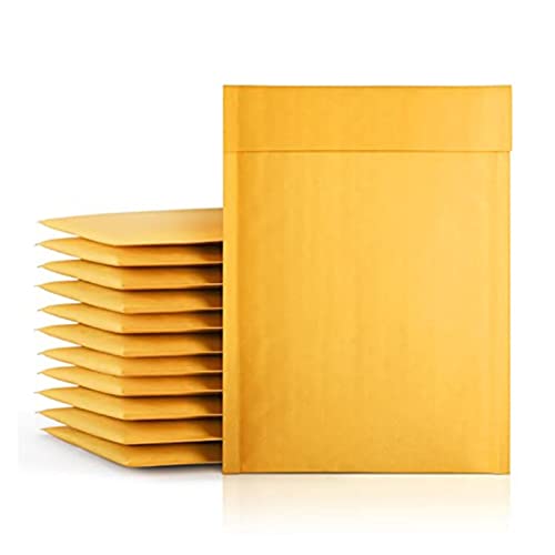 Versandtaschen, gepolsterte Umschläge, 10 Stück Schaumstoff-Kissenumschläge for Versenden von Geschenken(Yellow,13 * 15cm) von ROJDFCNBW