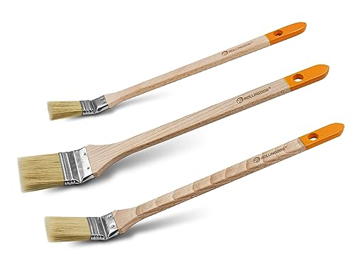 ROLLINGDOG Heizkörperpinsel Ecken-Pinsel 3PC Long Reach Angled Paint Brushes für Decken, hohe Wände(25mm,38mm,50mm) von ROLLINGDOG