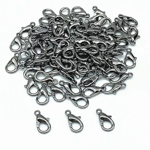 ROMDANTY 30 Karabinerverschlüsse für Halsketten und Armbänder, Ketten, Schmuck, DIY, 12 x 6 mm von ROMDANTY