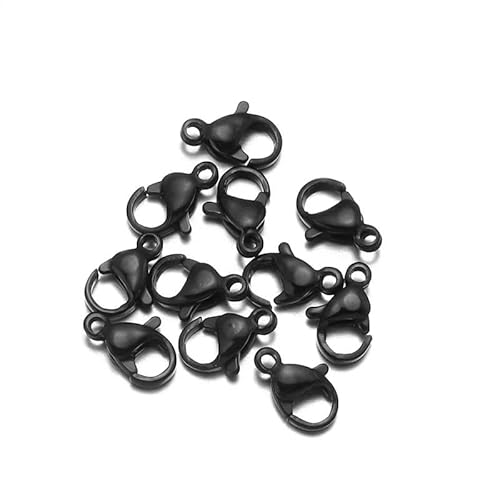 ROMDANTY Karabinerverschlüsse für Halsketten und Armbänder, 10 x 6 mm, 12 x 7 mm, 25 Stück von ROMDANTY