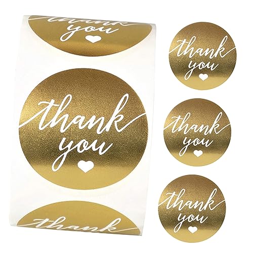 1 Rolle Versiegelungsaufkleber Aufkleber für Backverpackungen Aufkleber bevorzugen personalisierte sticker personalisierte aufkleber Dankesaufkleber für die Hochzeit Golden ROMISBABA von ROMISBABA