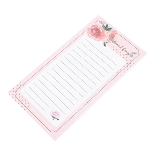 ROMISBABA 1 Notizbuch kleiner Notizblock Magnetischer Notizblock für den Kühlschrank Magnetische Notizblöcke für den Kühlschrank Einkaufslistenblock für den Kühlschrank Papier Rosa von ROMISBABA