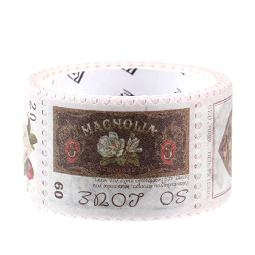 ROMISBABA 1 Rolle Briefmarken und Washi Tape buntes Abdeckband dekorative Aufkleber für Sammelalben scrapbooking sticker scrapbook stickers Stempelaufkleber aus Papier Stempelabziehbilder von ROMISBABA