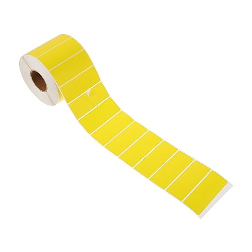 ROMISBABA 1 Rolle selbstklebendes Druckpapier Klebeetikett leere Geschenkanhänger druckbare Tags preisschild büroartikel praktische Farbaufkleber Aufkleber aus beschichtetem Papier Yellow von ROMISBABA