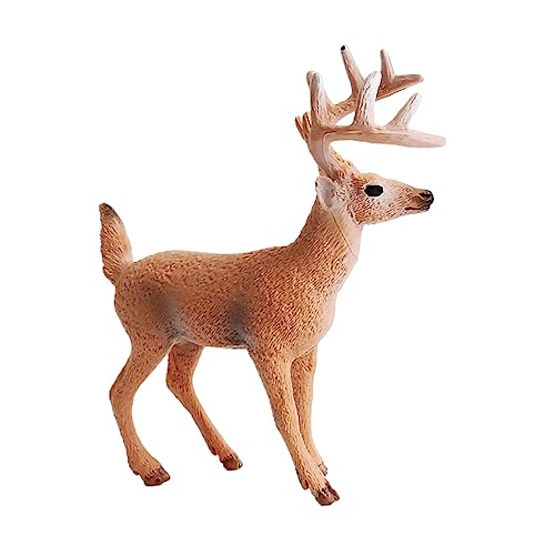 ROMISBABA 1 STK Kuchen dekorieren Hirsch kreatives Kuchenzubehör Elch-Ornamente Hirschfiguren Cute Decor weihnachtsbaumdeko künstliche Elchverzierung entzückende Verzierung PVC Brown von ROMISBABA