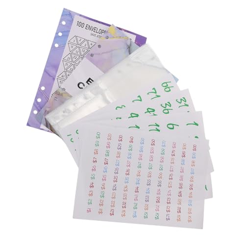 ROMISBABA 1 Satz Challenge Sparbuch Sparbinder Einsätze Bindertaschen Geldbinder Innenseite Ersatz Spar Challenge Einsatz Binder Clips Geldbinder Nachfüllungen Pvc Transparent von ROMISBABA