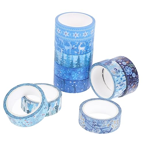 ROMISBABA 10 Rollen Washi-Tape für Sammelalbum Washi Tapes Winterfolie Washi Tape Geschenkbänder weihnachts washi tape weihnachtsdeko Notizbuchbänder dekoratives Druckband Japanisches Papier von ROMISBABA