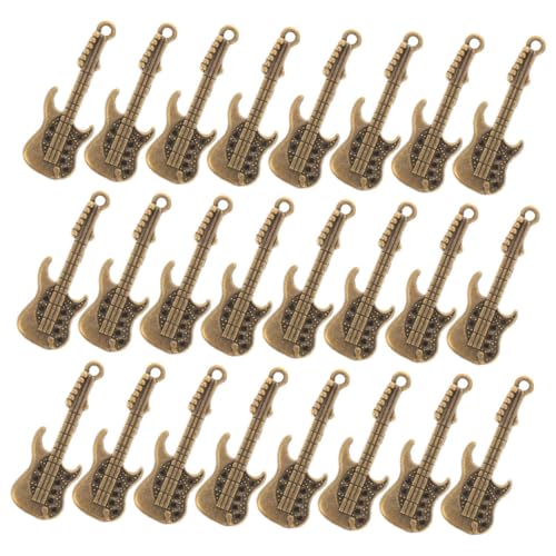 ROMISBABA 100St Gitarrenanhänger Gold Reize Bausätze Aufkleber Band musikinstrumente musical instruments hand schmuck bastelst Dekore für Handyhüllen Handyhüllen- Zinklegierung Brown von ROMISBABA