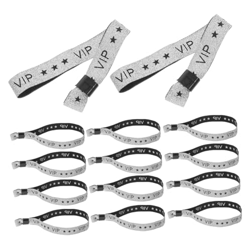 ROMISBABA 100st Aktivitätsarmband Armbänder Für Veranstaltungen Halloween-armbänder Sportarmbänder Party-armband Vip-armbänder Für Events Stoffarmbänder Festivalbedarf Silver Polyester von ROMISBABA