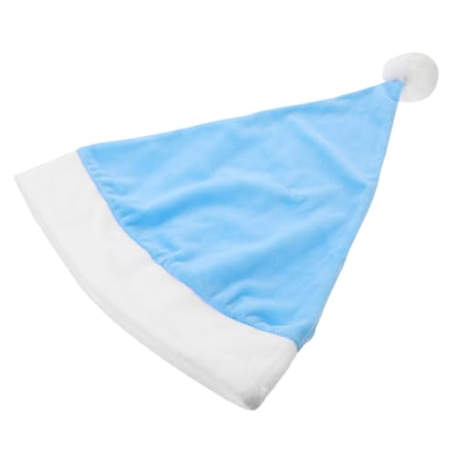 ROMISBABA 1Stk Weihnachtsmütze Weihnachtskopfbedeckung Weihnachtsmann-Kostüm Urlaubshut Weihnachtsoutfit neujahr festliche feiertagsparty liefert Plüsch kinderkleidung kleidung kinder Blue von ROMISBABA