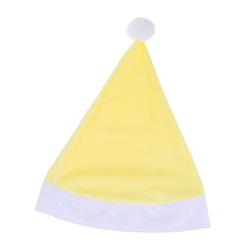 ROMISBABA 1stk Weihnachtsmützen Weihnachtsgeschenk Gelbe Weihnachtsmütze Für Kinder Zwergenkostümhüte Zylinder Weihnachten Weihnachtsmann-hut Weihnachtsmütze Kinder Rosa Nikolausmütze Yellow von ROMISBABA