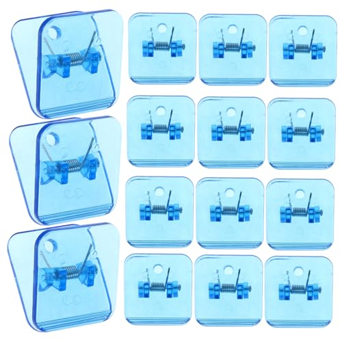 ROMISBABA 20St Kompakte Fotoclips bürodeko büro dekoration hochzeit deko dokumentenmappe paper clip Papier falten Glänzend Kompakte Bildklemmen kleine Heftklammern blau Metall Blue von ROMISBABA