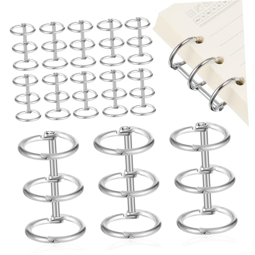 ROMISBABA 20st Kalenderring-bindering Bindemittel Zubehör Ringordner Für Lose Blätter Metallbinder Ringbindeklammern Papierring Ringe Für Papier Loseblatt-buchbinderringe Eisen Silver von ROMISBABA