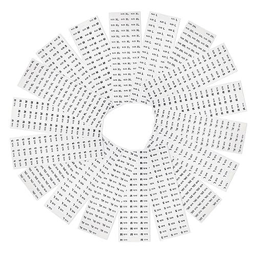 ROMISBABA 2500 Stück Kleidergrößenetiketten Aufkleber in Kleidergröße Aufkleber Für Kleidungsstücke Etiketten Für Kleidung Kleideretiketten Für Kinder Größenaufkleber Für Babykleidung Papier von ROMISBABA