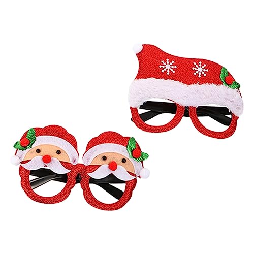 ROMISBABA 2st Weihnachtsbrillengestell Lustige Weihnachtsbrille Weihnachtsgeweihbrille Weihnachtsbaum Brille Foto-requisiten Für Weihnachtsfeiern Weihnachten Lustige Brille Stoff von ROMISBABA