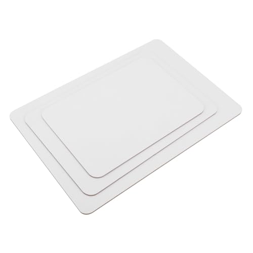 ROMISBABA 3St Whiteboard-Schreibtafel Mini-Whiteboards Lapboard trocken abwischbar Klassenzimmer Radiergummis magnetisches Zeichenbrett tragbares Whiteboard persönliches Whiteboard mdf Weiß von ROMISBABA