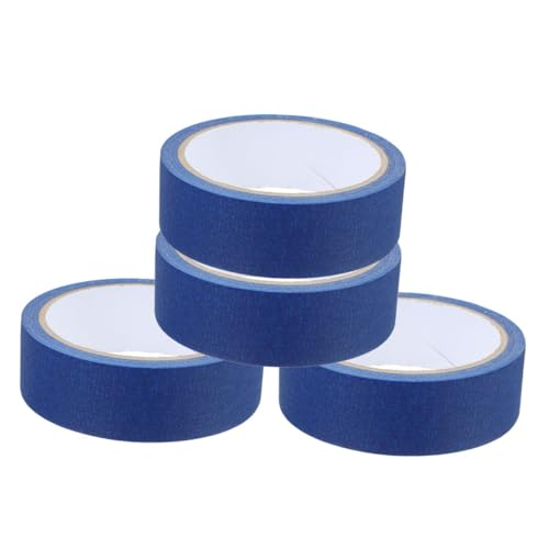 ROMISBABA 4 Rollen Abdeckband Klebeband zum Lackieren Beschriftungsbänder Zeichenband Papier Klebeband Kunstband wall tape wandverkleidung selbstgemachtes abklebeband Papierbänder Blue von ROMISBABA