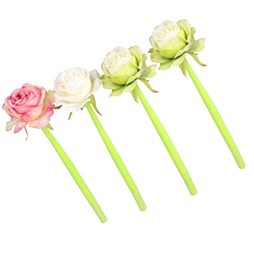 ROMISBABA 4 Stück Rosafarbener Gelstift Kugelschreiber Gel-tintenstift Gelstift Für Schüler Kreativer Gelstift Blumen-gel-stift Green von ROMISBABA