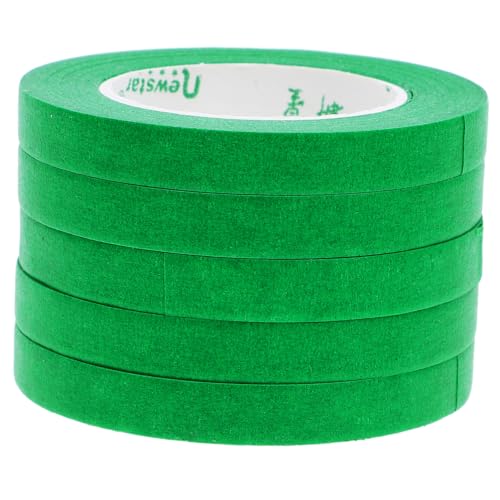 ROMISBABA 5St Abdeckband Beschriftungsband DIY Klebeband sicheres Klebeband auto sprühband Trimmband wiederverwendbares klebeband Bandbeschriftung Klebeband zum Lackieren Papier Green von ROMISBABA