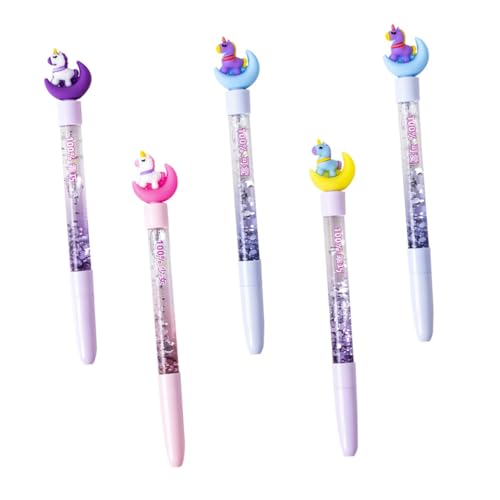 ROMISBABA 5St schwarzer Filzstift Stifte goldener Stift Zappelstift schwarze Kugelschreiber gel ink pen schreibutensilien zeichenstift kawaii pens Prüfungsversorgung Schreibzubehör Plastik von ROMISBABA