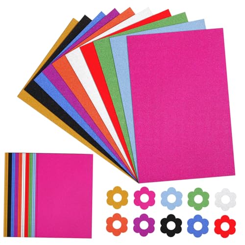 ROMISBABA 60 Blatt Goldpulverkarton Glitzerpapier Aus Karton Funkelndes Papier Für Die Kartenherstellung Karton in Verschiedenen Farben Sammelalbum Metallic-karton Briefpapier Papierstau von ROMISBABA