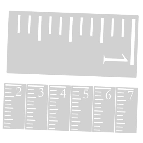 ROMISBABA 7 Teiliges Lineal Maßstabsvorlage Wand Wachstumsdiagramm Wachstumsdiagramm Wandmalerei Praktische Wachstumsdiagramm Vorlage Malschablone Für Wachstumsdiagramm Hohles von ROMISBABA