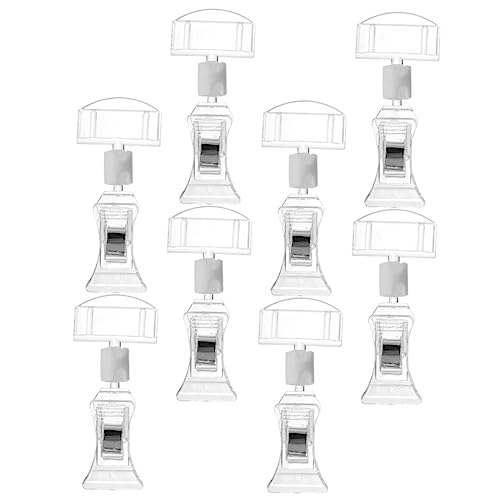 ROMISBABA 8st Plakatpräsentationsständer Tag-anzeige Transparenter Schilderhalter Einzelhandelsbedarf Verkaufsregale Für Den Einzelhandel Label-display-clip Drahtregal-etikettenhalter Abs von ROMISBABA