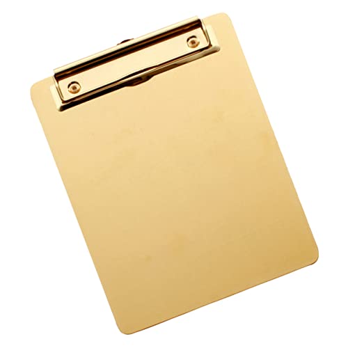 ROMISBABA A5 Zwischenablage Klemmbretter Papierhalter Klemmbrett Schreibwaren Heimbüro Dokumentieren Notizblock Lcd Tablette Whiteboard Post Briefbrett Schreibtisch Schreibtafel Clip Golden von ROMISBABA