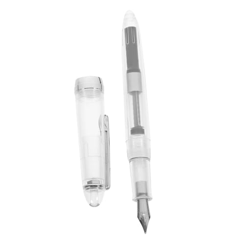 ROMISBABA Löschstift acrylic pen schreibutensilien geschebke filsstifte pens wiederverwendbarer kalligraphiestift transparenter Schreibstift zarter Füllfederhalter Rostfreier Stahl Silver von ROMISBABA