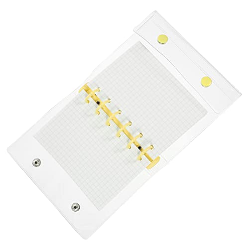 ROMISBABA Mini-Ordner schreibutensilien notizbuch kinder schreibhefte notepad Loseblatt-Notizbuch mit Knöpfen Mini-Bindeklammern schöner Tagebuch-Notizblock Mini-Notizbuch Papier Yellow von ROMISBABA