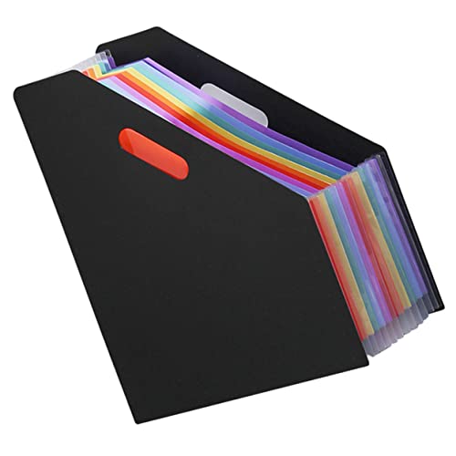 ROMISBABA Ordner Organpaket Magazinhalterung Quittungsorganisator Schreibtisch-Organizer Dokumentenorganisator aufbewahrungsdose storage boxes Plastikordner Quittungsordner aus Papier Black von ROMISBABA