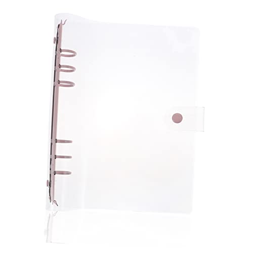 ROMISBABA Pvc-kontobuch Klarer Notizblockschutz Bindemittel Notizbuch Kreisbinder Bindung Flash-karte Klingelt A5 Ordner Buchhalter Runder Ordner Buchclip-ring Ringe Aluminiumlegierung Rosa von ROMISBABA