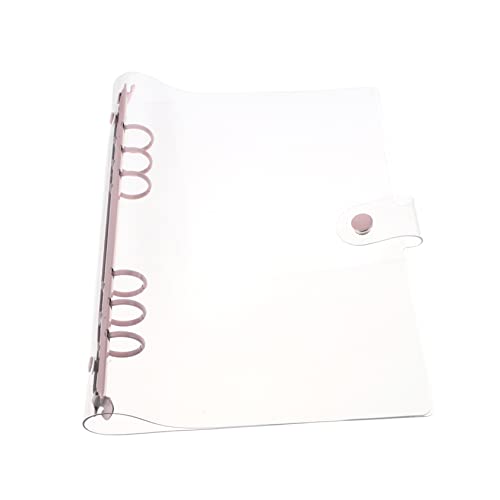 ROMISBABA Pvc-kontobuch Notizbücher Meeting-notizbuch Bindemittel-notizbuch Montageringe Notebook-schlüsselanhänger Taschennotizbuch Nagellackringe Inhaber Puncher Rosa Aluminiumlegierung von ROMISBABA