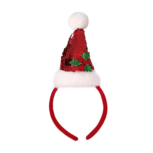 ROMISBABA Weihnachtsmütze Stirnband Weihnachtsmützen für Erwachsene Weihnachts-Haarschmuck christmas haarreif christmas headband Weihnachts-Stirnband Weihnachtsmütze für Mädchen Stoff von ROMISBABA