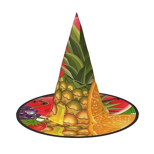 ROMuka Fresh Fruits Ananas Halloween Full Hat Party Girl Wide Edge Foldable Sharp Hat Party Costume Cosplay von ROMuka