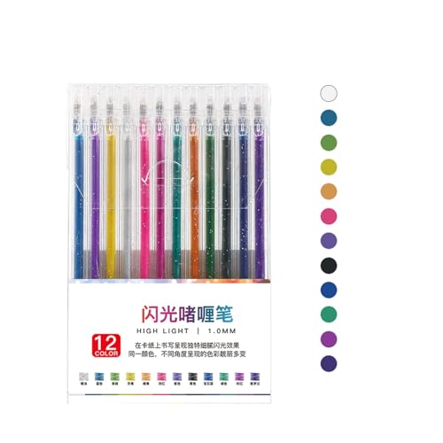 RONGSHEN gelstifte Farbblitz-Gelstift, feine Spitze, 1,0 mm, Zeichenstift für Kinder, Schüler, Klassenzimmer, Notizmarkierung, Handbuch, Doodle-Stift Kugelschreiber von RONGSHEN