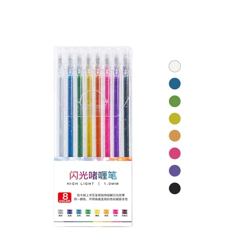 RONGSHEN gelstifte Farbblitz-Gelstift, feine Spitze, 1,0 mm, Zeichenstift für Kinder, Schüler, Klassenzimmer, Notizmarkierung, Handbuch, Doodle-Stift Kugelschreiber von RONGSHEN