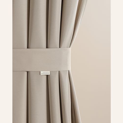 ROOM99 Raffhalter für vorhänge 8 x 120 cm (Breite x Länge) Dekorative Schärpen für Gardinen, Vorhanghalter Outdoorvorhang Beige von ROOM99