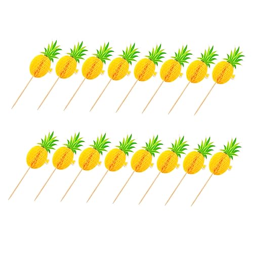 60 Stk Flamingo-kuchen-einsatz Flamingo-kuchenaufsatz Ausgefallene Ornamente Ananas-cupcake-picks Kuchen Eingelegte Karten Hochzeitsschmuck Hawaii Ananas-kuchen Kuchen Picks Papier RORPOIR von RORPOIR