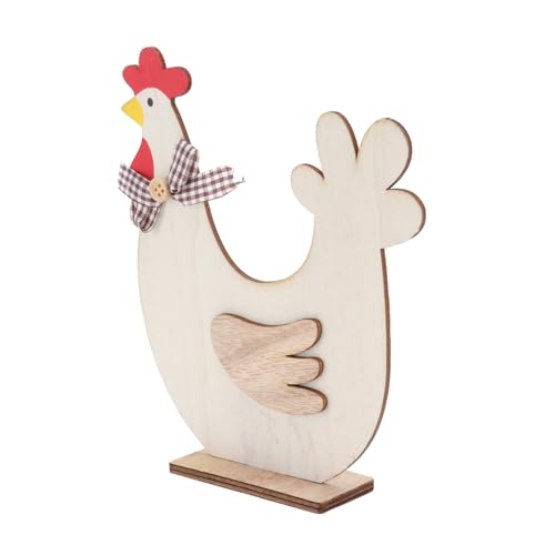 RORPOIR Osterküken Zum Basteln Küken-Ornament Aus Holz Dekoratives Osterküken Für Zuhause Büro Und Mädchen Osterdeko Hahn-Design Schreibtisch- -Accessoire von RORPOIR