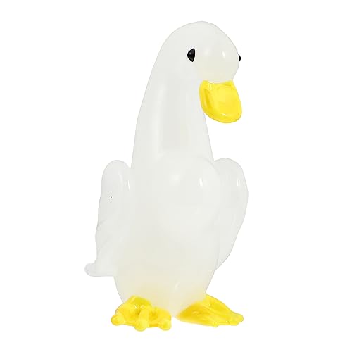 RORPOIR 1Stk Ornamente bürodeko hochzeitsdeko Handgefertigte Tierfigur Tischdekoration Gans-Statue Miniatur-Tierfigur tortendeko Einschulung Wohnkultur aus Glas dekorativer Tierschmuck von RORPOIR