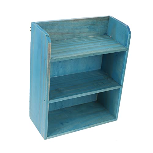 RORPOIR 1Stk Regal Kommode Steigleitung Tischplatte Challenge-Münzständer faltbar Spitze schreibtischgestell storage shelves halter aus massivem holz dekorativer Schreibtischschrank Blue von RORPOIR