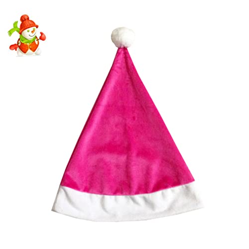 RORPOIR 1Stk Weihnachtsmütze Weihnachten Schneemann Zwerge Plüsch Weihnachtsbaum Frohe Weihnachten Hut weihnachtsstrickmütze santa claus hat weihnachtsmannmützen santa hats Rosa von RORPOIR