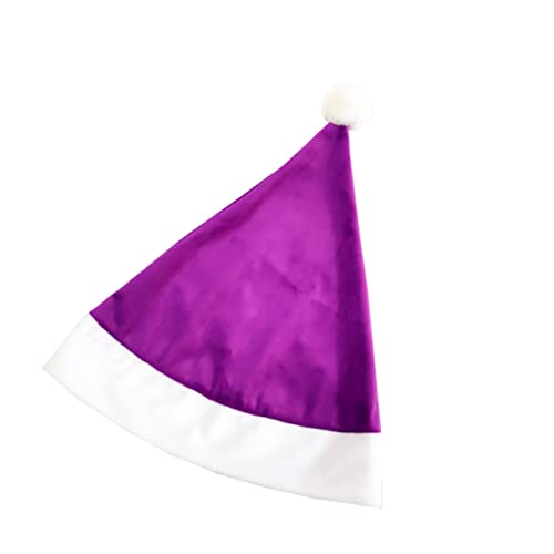 RORPOIR 1Stk Weihnachtsmütze Weihnachtsbabystrumpf Weihnachtsvorlage Weihnachtssto Weihnachtselfenmütze Weihnachtsmann-Outfit Plüsch Zwerge für kinder weihnachtsgeschenk Violett von RORPOIR