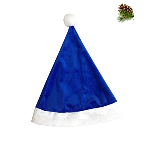 RORPOIR 1Stk Weihnachtsmützen santa claus hat weihnachtsmannmützen xmas decoration weihnachtsdeko beleuchtet innen Weihnachtsfeier Hut kleinkind weihnachtsmütze Kindermütze Blue von RORPOIR