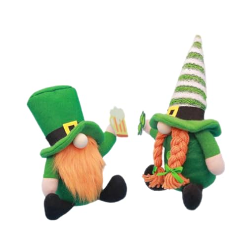 RORPOIR 2 Stück irische Festpuppen wichtelpuppe st Patricks Day Dekoration wohnraumdeko Dekoration für St Patricks Fest tischdeko esstisch Festzwergdekoration Festival- Sand von RORPOIR