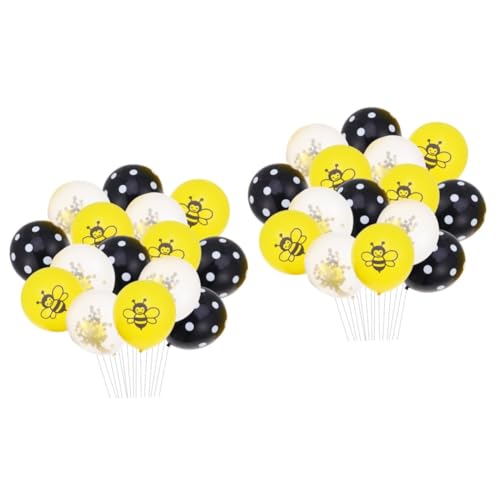 RORPOIR 30 Stück 12 Zubehör für Partydekoration Geburtstags-Bienenballons Luftballons Bienenanzüge wand polsterung living room decoration balongas Latexballons Bausatz für Partyballons von RORPOIR