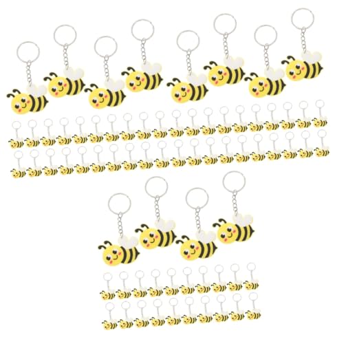 RORPOIR 72 Stk Biene Schlüsselanhänger Babygeschenke Niedlicher Cartoon-Bienen-Anhänger bienen bienen zubehör für kinder charms anhänger Rucksackanhänger Gastgeschenke von RORPOIR